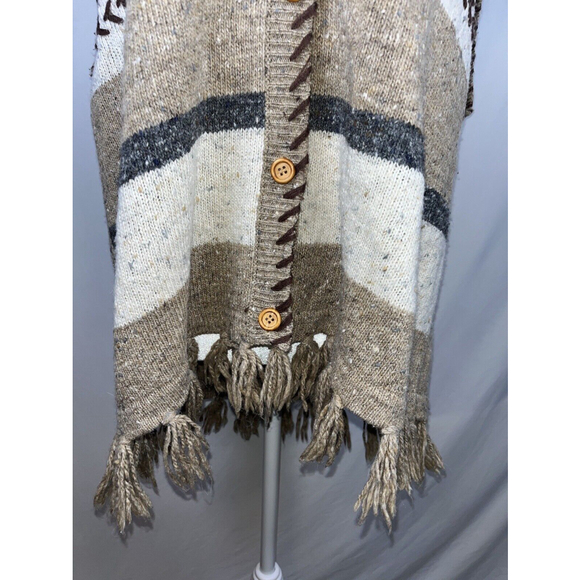 Vintage Westbound Sweater Vest Womens 1X Wool Blend Brown Tan Tasseled Button Up - Picture 15 of 15